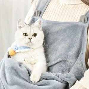 Cozy Pet Carrier Apron For Small Cats And Dogs - Perfect For Outdoor Winter Travel - Features Hanging Chest Bag And Cat Sleeping