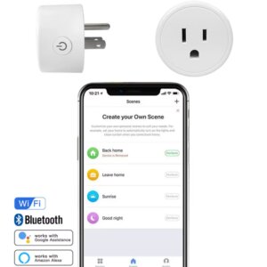 Wifi +BLE Smart Plug USA Socket Wireless Switch Smart Home App Scene Linkage Support Alexa Google Home Voice Assitant Control
