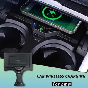 Wireless Charging Pad For BMW G20 G21 G22 G28 3 4 Series 2020-2024 Fast charger phone holder mount plug and play interior Trim