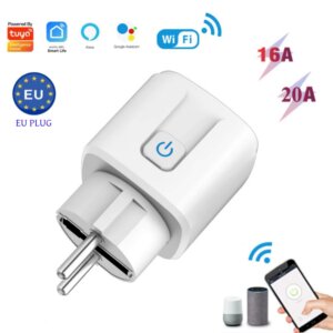 EU Plug Smart Socket 16A/20A Multifunctional Wifi Smart Plug With Power Monitoring Voice APP Control Support Google Assistants