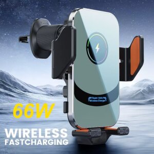 Wireless Car Charger Mount Phone Holder For iPhone Series Samsung Xiaomi Intelligent induction 66W Fast Charging Vehicle bracket