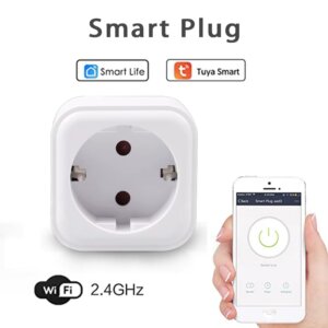 Tuya WiFi Smart Plug EU Socket Power Monitor Timer Function Smart Life Remote Control Supports Alexa And Google Home Assistant