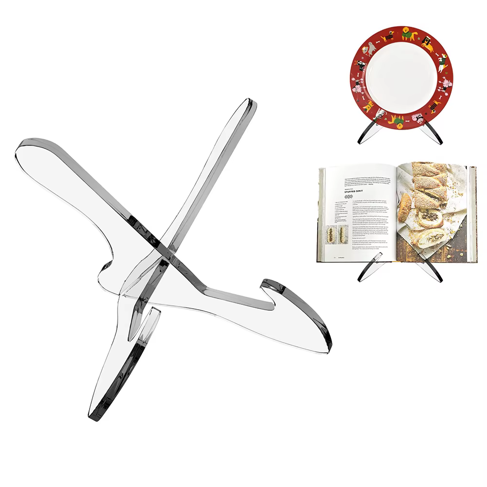1pc Acrylic Plate Display Stand Clear Bowl Porcelain Display Holder Easel Base for Record Stand Album Display Stand Gifts