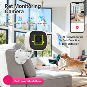 Jennov-Outdoor and Indoor Waterproof Security Camera, Baby Monitor Camera, Wireless WiFi, Color Night Vision, IP66, 2K, HD, Dog,