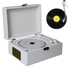 Retro CD Player CD/USB/BT 5.0/3.5mm AUX Playback Wireless Bluetooth-Compatible 5.0 CD Player with Remote Control CD Music Player
