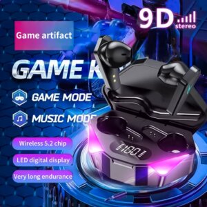 GREATWALL Wireless Bluetooth Headphones With LED Battery Display And Charger Case HIFI Sound Quality Music Game Sports Headphon