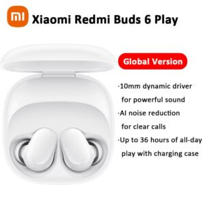 Xiaomi Redmi Buds 6 Play: Silence Distractions, Power Your Day – 36-Hour Battery & Active Noise Reduction Earbuds