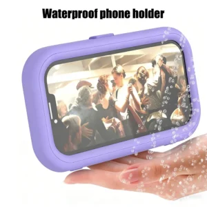 1pc Waterproof Mobile Phone Storage Box With A Rotatable Design, Suitable For Use In The Shower Or For Watching TV Programs