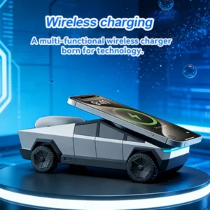 Desktop Stand 3-in-1 CyberDock Wireless Charging Station for Smart Phone, Earphone