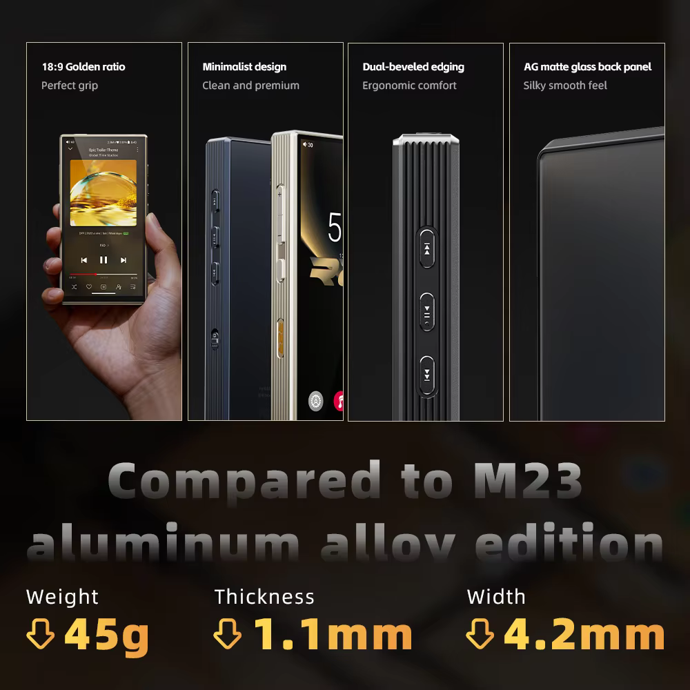 FiiO M33 R2R Digital Audio Player with True R2R DAC, Snapdragon 680, 8GB+128GB, 5.5” Full HD Display