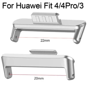 20mm 22mm 1Pair Adapter for Huawei Watch Fit 3 4 Strap Connector Bracelet Metal Stainless Steel Fit4Pro Band Adapter Accessories