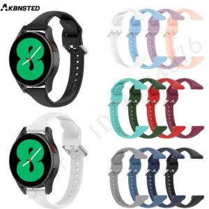 20mm Small Waist Silicone Strap for Samsung Galaxy Watch 4/Watch 4 Classic/Watch 3 41mm/Watch Active 2 Wristband Bracelet Correa