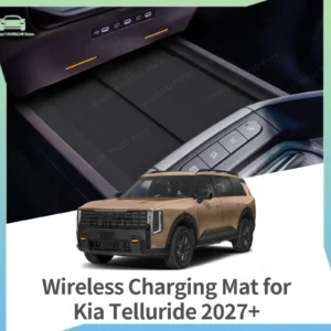 For Kia Telluride 2027+ (2nd Gen) Car Anti Dirt Pad Silicone Mobile Wireless Charge Anti-Slip Mats Interior Accessiories Black