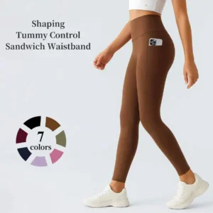 Women's Lightweight Autumn/Winter Yoga Leggings With Side Pockets - Slimming, Shaping & Butt-Lifting Fit, Perfect For Workouts