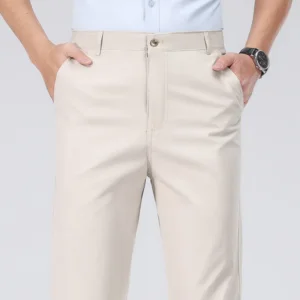Mens Cotton Trousers Man Business Casual Pants Office Black Chino Pants Khaki Grey Navy Trousers 29-40