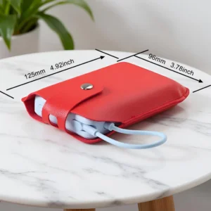 For Xiaomi Magnetic Power Bank 10000 7.5W with Built-in Stand Mobile Battery Protection Cover PU Leather Portable Storage Bag