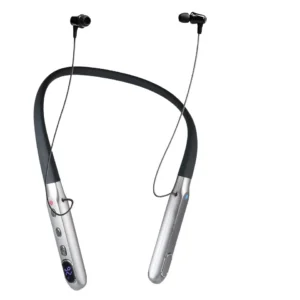 Rechargeable Hearing Amplifier Wireless Neckband Headphones Remote Microphone for Seniors Adults Noise