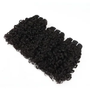12A Pixie Curls Bundles Bouncy Afro Kinky Curly Hair 3 Bundles Deal Human Hair Weave Extension Natural Color Bundles for Women