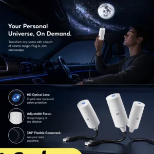 Mini Galaxy Star Projector Two In One Night Light Home Background Atmosphere Light Bedroom Car Decoration Gift USB Plug and Play