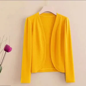 Summer Women Long Sleeve Ice Silk Shawl UV Protection Stole Solid Color Cover Up Cardigan Shoulder Wrap Fashion Versatile Sun