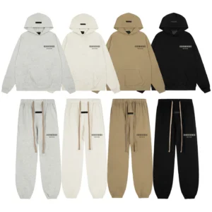 Fashion Double-Stripe Set Men's Drawstring Pants Luxury Design Long Silicone Letter Pants High Street Oversized Pants Hoodie Set