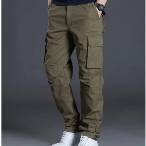 New Cargo Pants Men's Loose Straight Oversize Clothing Solid Grey Versatile Work Wear Black Joggers Cotton Casual Male Trousers